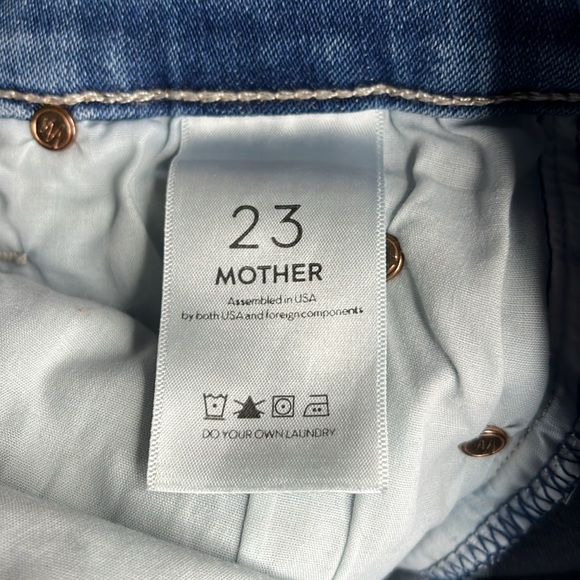 Mother The Stunner Knicker Fray Home Before Dawn Wash Denim Capri Jeans - Picture 9 of 11